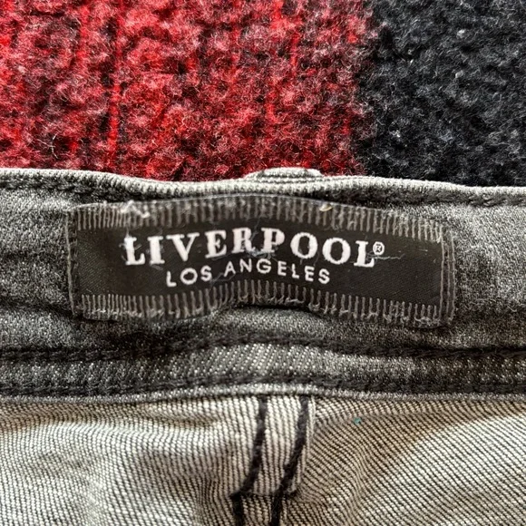 Liverpool Los Angeles Relaxed Straight Jean Size 36x30 Bowery Wash Gray Black - Picture 4 of 9